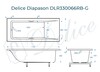 Ванна из искусственного камня Delice Diapason 175x75 глянцевая с черными ручками DLR330066RB-G