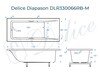 Ванна из искусственного камня Delice Diapason 175x75 матовая с черными ручками DLR330066RB-M