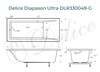 Ванна из искусственного камня Delice Diapason Ultra с узким бортом 170x70 глянцевая DLR330049-G