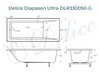 Ванна из искусственного камня Delice Diapason Ultra с узким бортом 170x75 глянцевая DLR330050-G