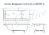Ванна из искусственного камня Delice Diapason Ultra с узким бортом 170x80 глянцевая DLR330051-G