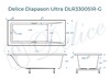 Ванна из искусственного камня Delice Diapason Ultra с узким бортом 170x80 глянцевая с ручками хром DLR330051R-G