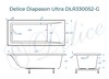 Ванна из искусственного камня Delice Diapason Ultra с узким бортом 180x80 глянцевая DLR330052-G