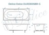 Ванна из искусственного камня Delice Dolce 170x70 глянцевая с ручками хром DLR330058R-G