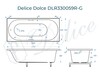 Ванна из искусственного камня Delice Dolce 170x75 глянцевая с ручками хром DLR330059R-G