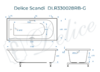 Ванна из искусственного камня Delice Scandi 175x70 глянцевая с черными ручками DLR330028RB-G