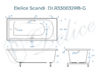 Ванна из искусственного камня Delice Scandi 190x80 глянцевая с черными ручками DLR330032RB-G