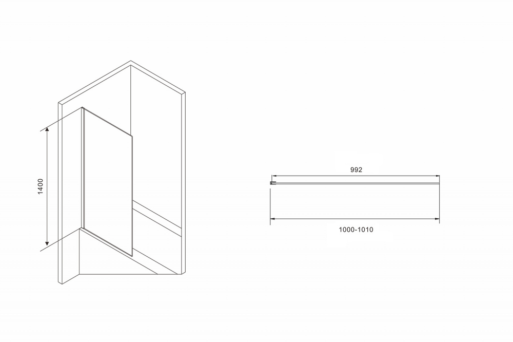 Шторка для ванны Abber Immer Offen AG71100B 100x140