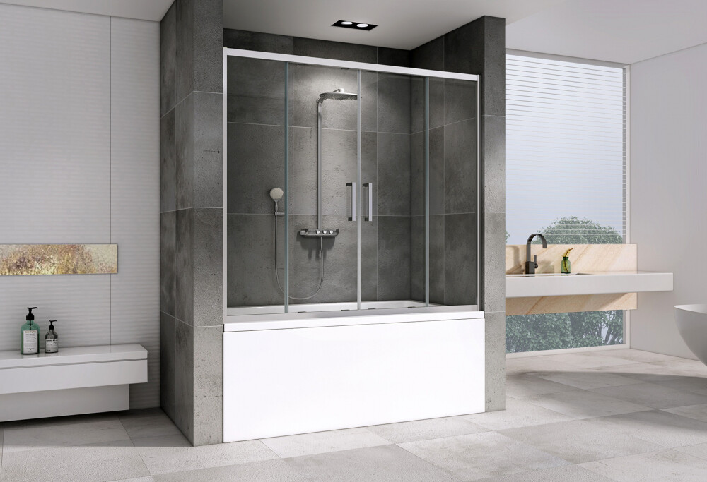 Шторка для ванны Abber Schwarzer Diamant AG57170 170x140