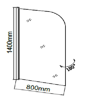 Шторка для ванны Grossman GR-100 80x140