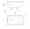 Чугунная ванна Tempra Simple 120x70 с ручками