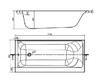 Акриловая ванна Cersanit Smart 170x80 R