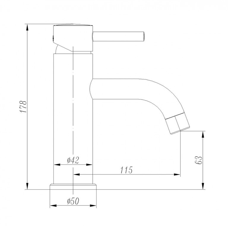 Смеситель для раковины Abber Wasser Kreis AF8110B