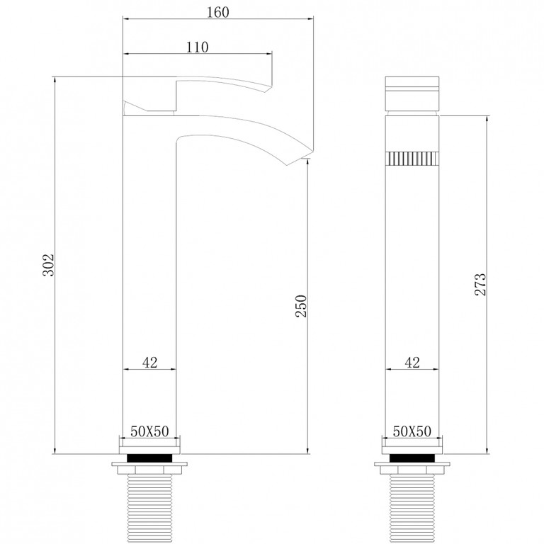 Смеситель для раковины Abber Wasserfall AF8611B