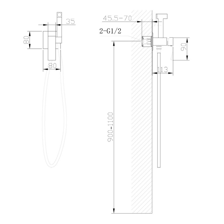 Смеситель с гигиеническим душем Abber Wasserfall AF8625