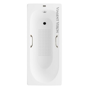 Чугунная ванна Vinsent Veron Soissons 170x70x42 с бронзовыми ручками и а/п