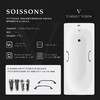 Чугунная ванна Vinsent Veron Soissons 170x70x42 с черными матовыми ручками