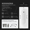Чугунная ванна Vinsent Veron Soissons 170x70x42 с черными матовыми ручками и а/п
