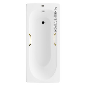 Чугунная ванна Vinsent Veron Soissons 170x70x42 с золотыми ручками