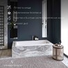 Чугунная ванна Vinsent Veron Square 170x75x45 с ручками оружейная сталь