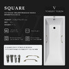 Чугунная ванна Vinsent Veron Square 140x70x45 с бронзовыми ручками