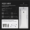 Чугунная ванна Vinsent Veron Square 140x70x45 с хромированными ручками