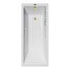 Чугунная ванна Vinsent Veron Square 140x70x45 с ручками матовое золото