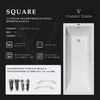 Чугунная ванна Vinsent Veron Square 140x70x45 с ручками матовое золото
