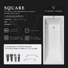 Чугунная ванна Vinsent Veron Square 140x70x45 с ручками матовое золото и а/п