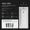 Чугунная ванна Vinsent Veron Square 170x75x45