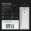 Чугунная ванна Vinsent Veron Square 170x75x45 с а/п
