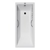 Чугунная ванна Vinsent Veron Square 170x75x45 с хромированными ручками и а/п