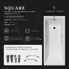 Чугунная ванна Vinsent Veron Square 170x75x45 с бронзовыми ручками и а/п