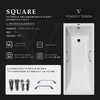 Чугунная ванна Vinsent Veron Square 170x75x45 с хромированными ручками и а/п