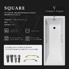 Чугунная ванна Vinsent Veron Square 170x75x45 с золотыми ручками