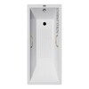 Чугунная ванна Vinsent Veron Square 170x75x45 с золотыми ручками и а/п