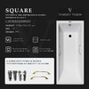 Чугунная ванна Vinsent Veron Square 170x75x45 с золотыми ручками и а/п