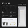 Чугунная ванна Vinsent Veron Square 170x75x45 с ручками матовое золото