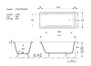 Чугунная ванна Vinsent Veron Square 170x75x45