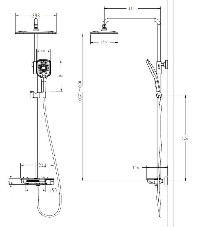 Душевая система ESKO ST30105