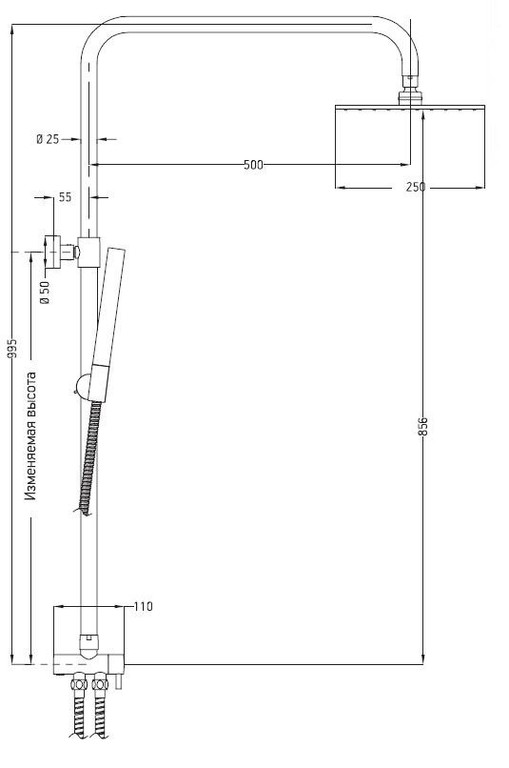 Душевая система ESKO ST950SQ