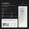 Чугунная ванна Vinsent Veron Tampa 170x70x42 с золотыми ручками