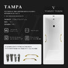 Чугунная ванна Vinsent Veron Tampa 170x70x42 с золотыми ручками и а/п