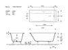 Чугунная ванна Vinsent Veron Tampa 170x70x42 с хромированными ручками