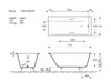 Чугунная ванна Vinsent Veron Tampa 170x70x42 с ручками матовое золото