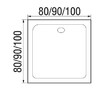 Душевая кабина River Quadro 80/24 MT 80x80