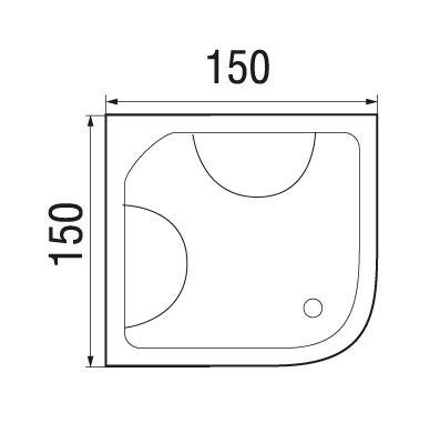 Душевая кабина River Temza 150/150/55 МТ 150x150