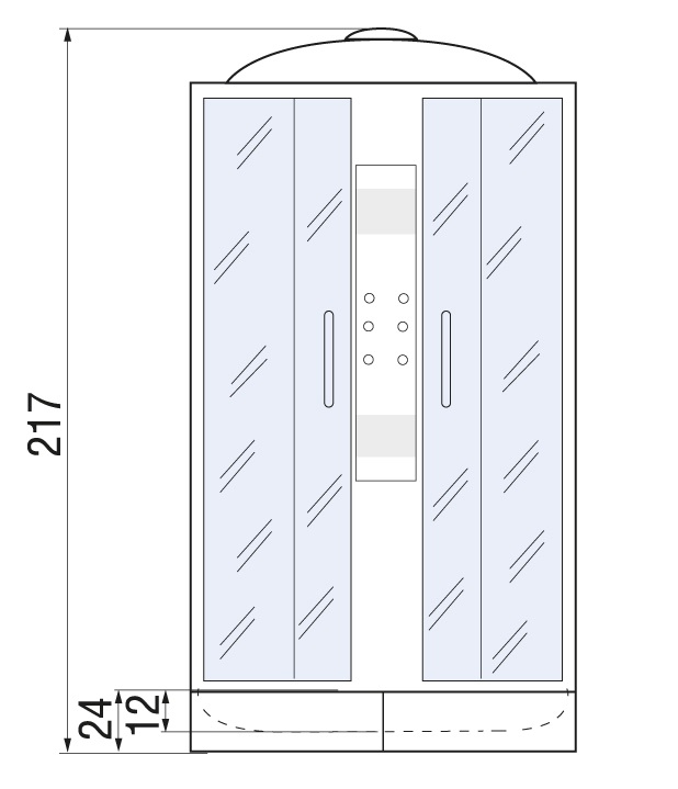 Душевая кабина River Temza 90/24 ТН 90x90