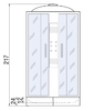 Душевая кабина River Temza 90/24 MT 90x90