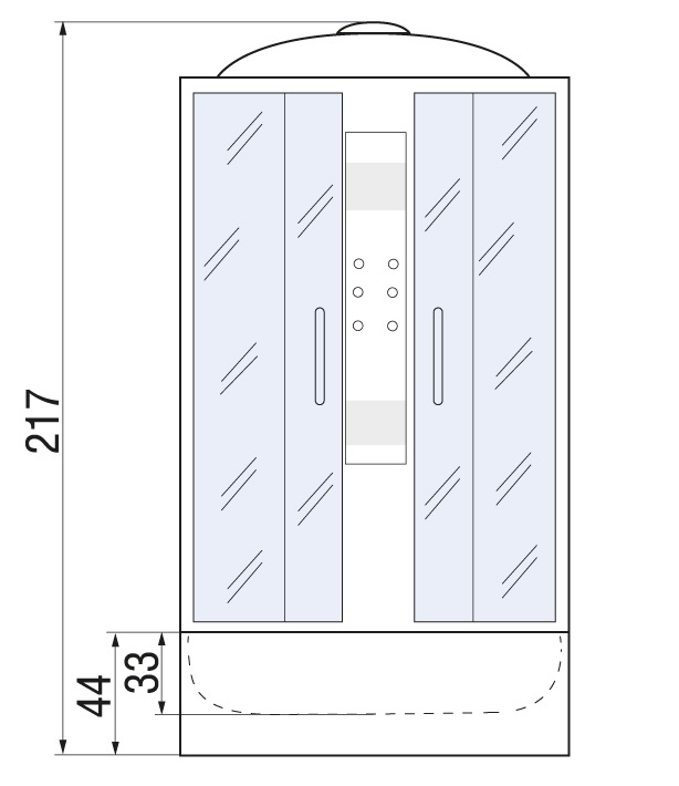 Душевая кабина River Temza 90/44 ТН 90x90